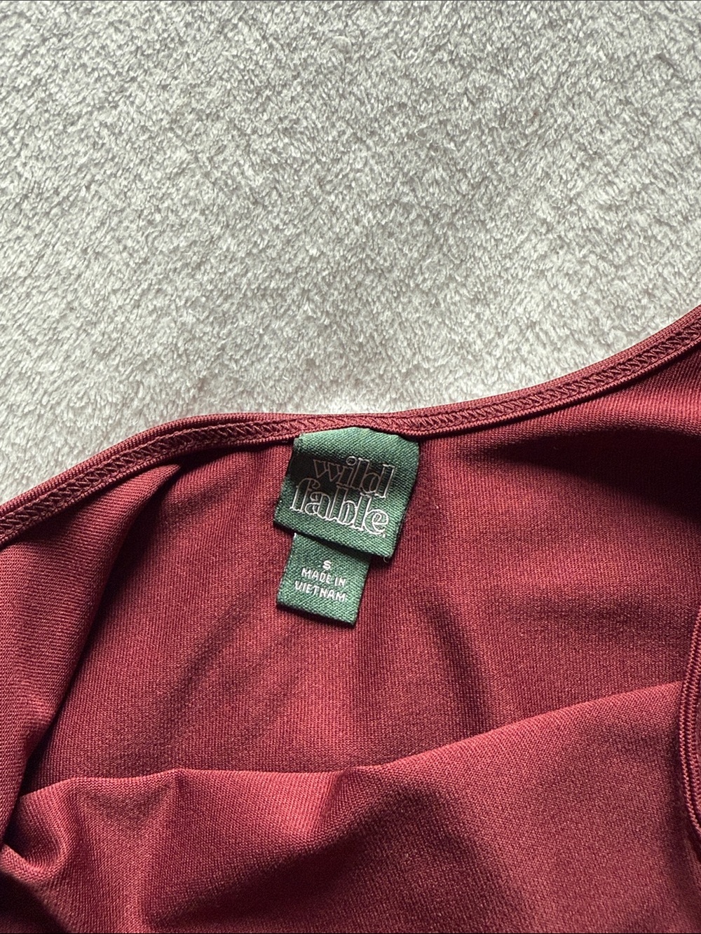 Wild Fable Wine Red Ribbed Tank - Picture 2 of 3